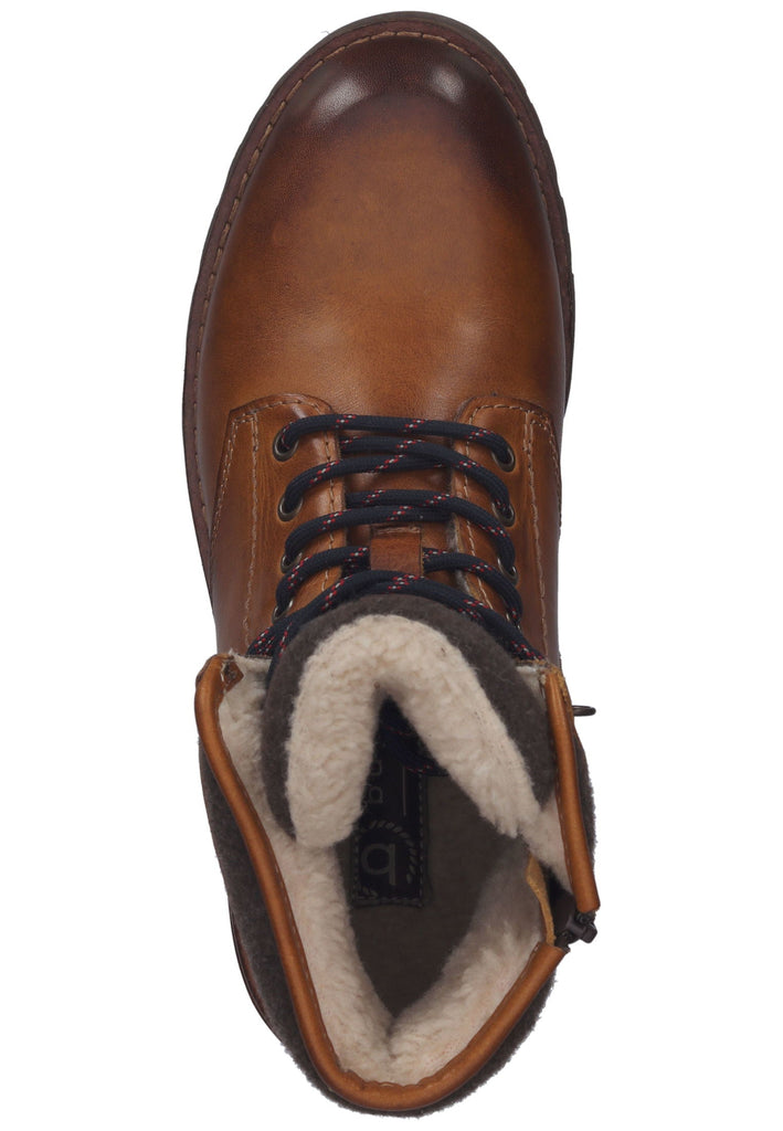 Bugatti Stiefelette Nappaleder Cognac Warmfutter