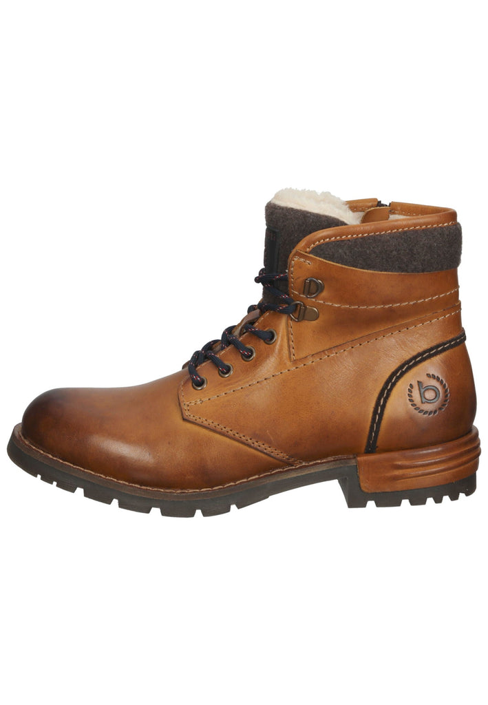 Bugatti Stiefelette Nappaleder Cognac Warmfutter