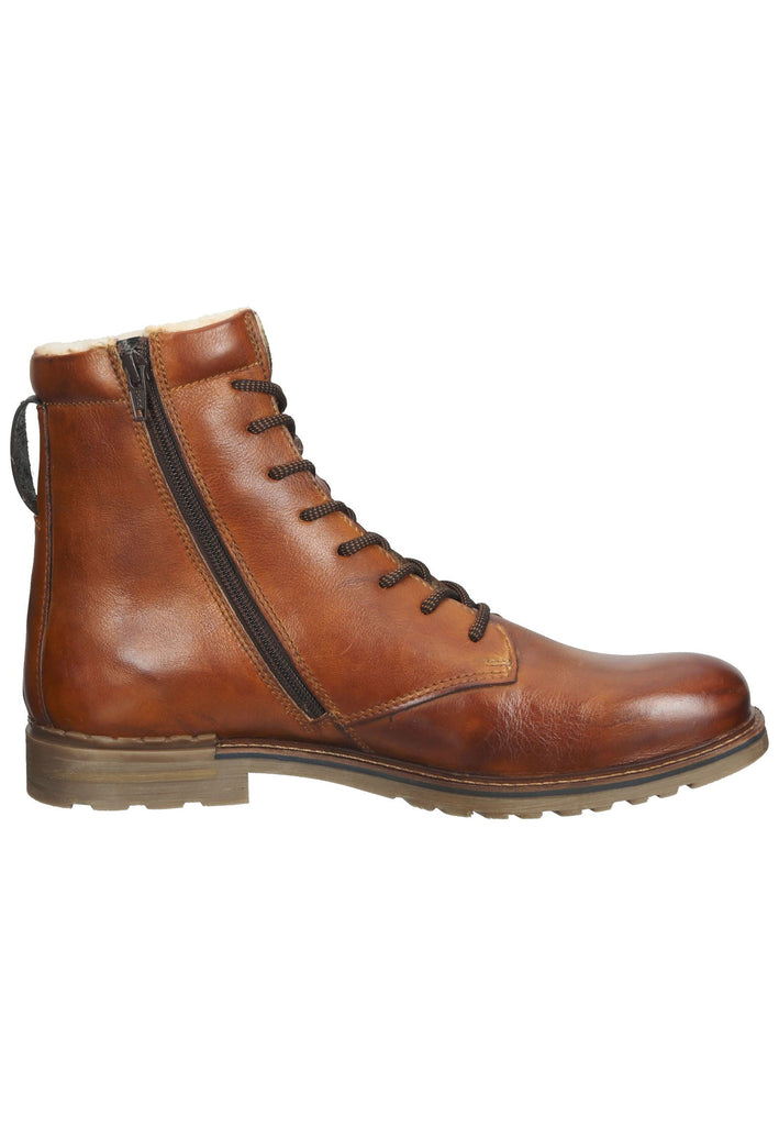 Bugatti Stiefelette Nappaleder Cognac Warmfutter
