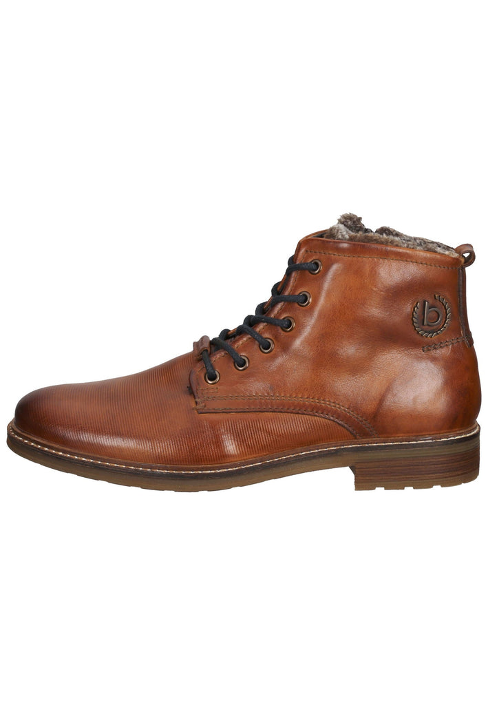 Bugatti Stiefelette Nappaleder Cognac Warmfutter