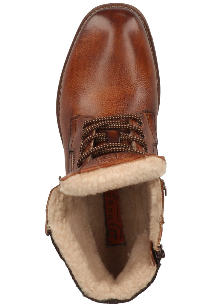 Bugatti Stiefelette Nappaleder Cognac Warmfutter