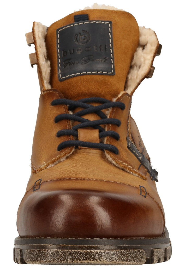 Bugatti Stiefelette Nappaleder Cognac Warmfutter