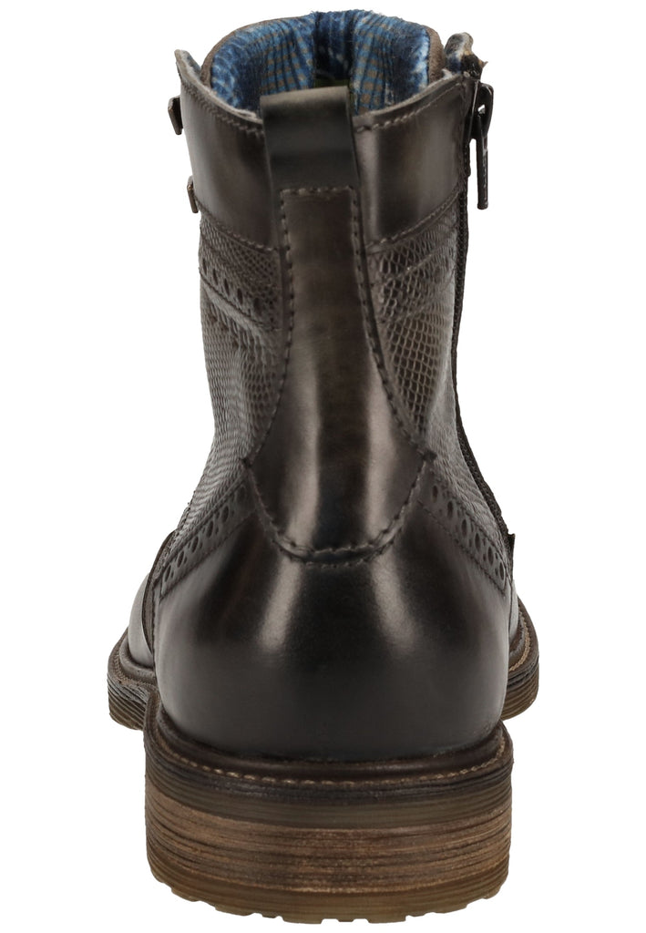 Bugatti Stiefelette Nappaleder Dunkelgrau