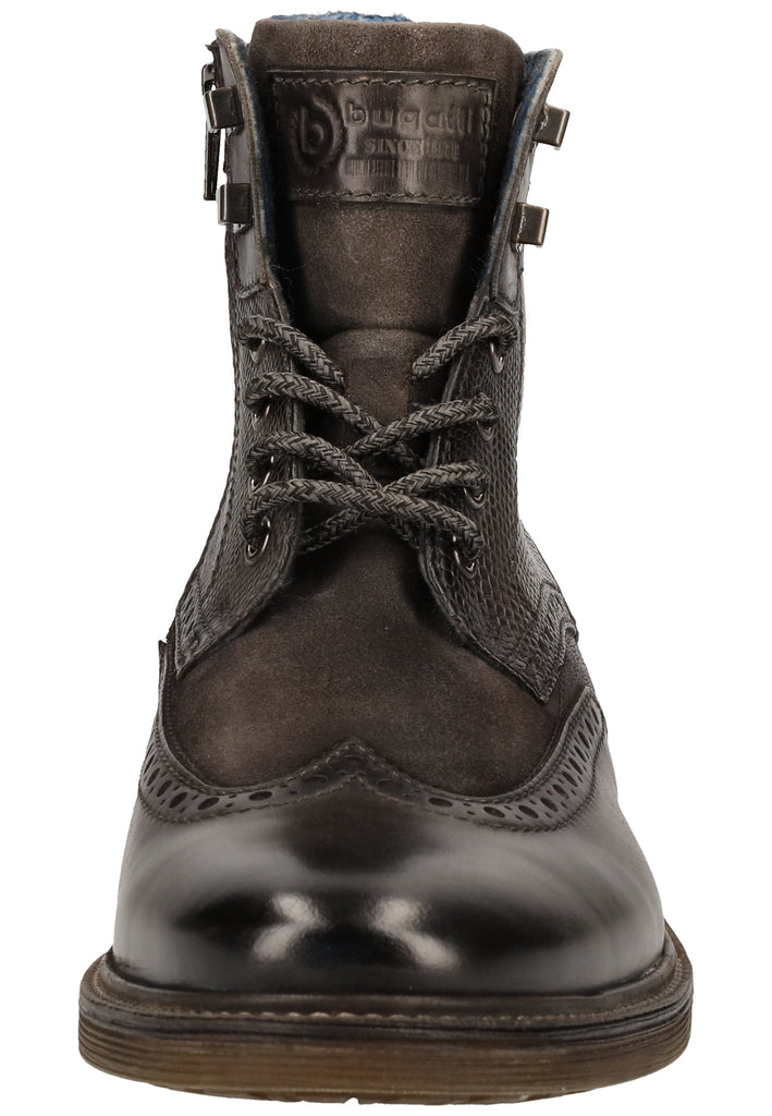 Bugatti Stiefelette Nappaleder Dunkelgrau