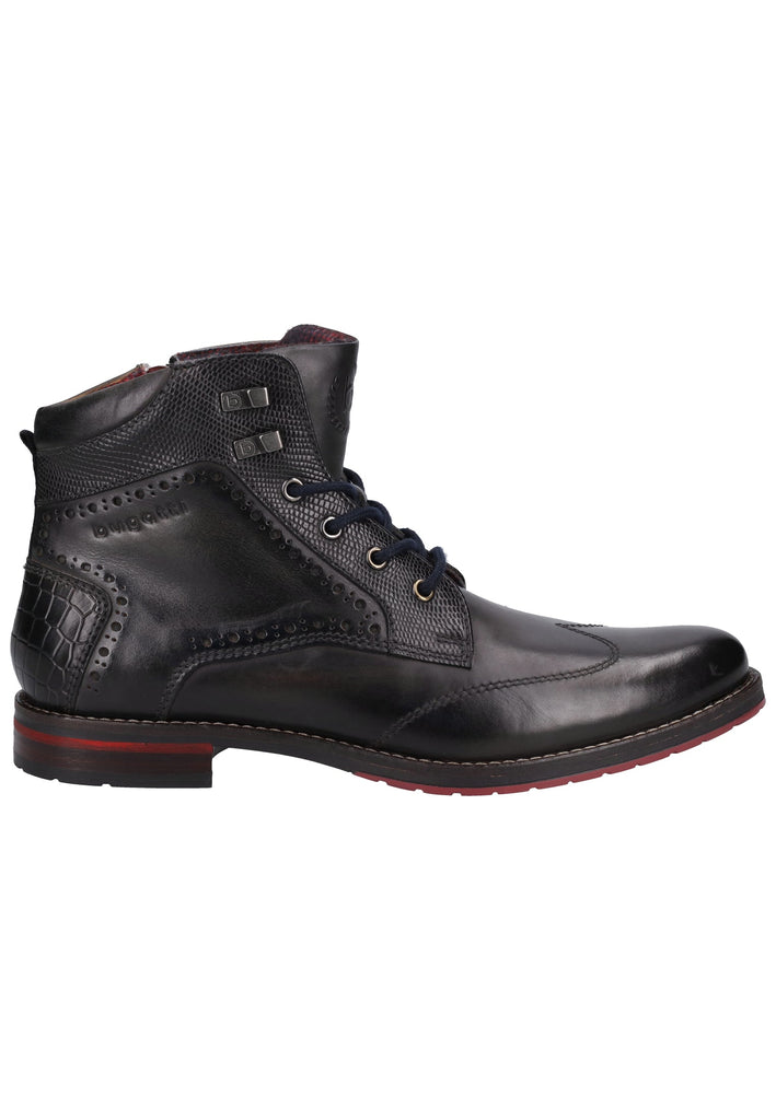 Bugatti Stiefelette Nappaleder Dunkelgrau