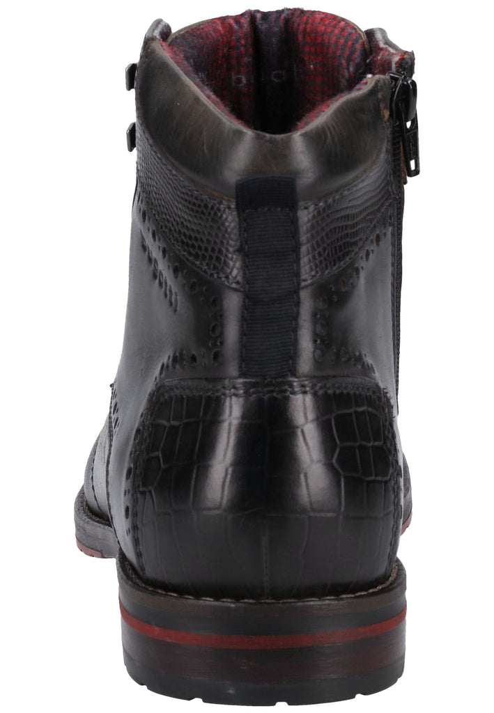 Bugatti Stiefelette Nappaleder Dunkelgrau