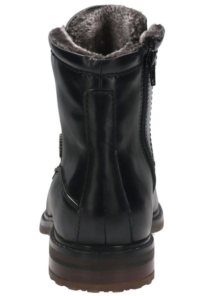 Bugatti Stiefelette Nappaleder Schwarz Warmfutter