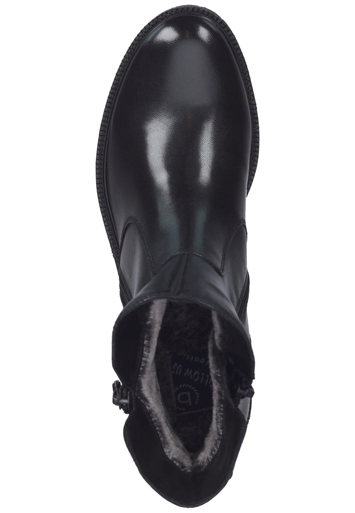 Bugatti Stiefelette Nappaleder Schwarz Warmfutter