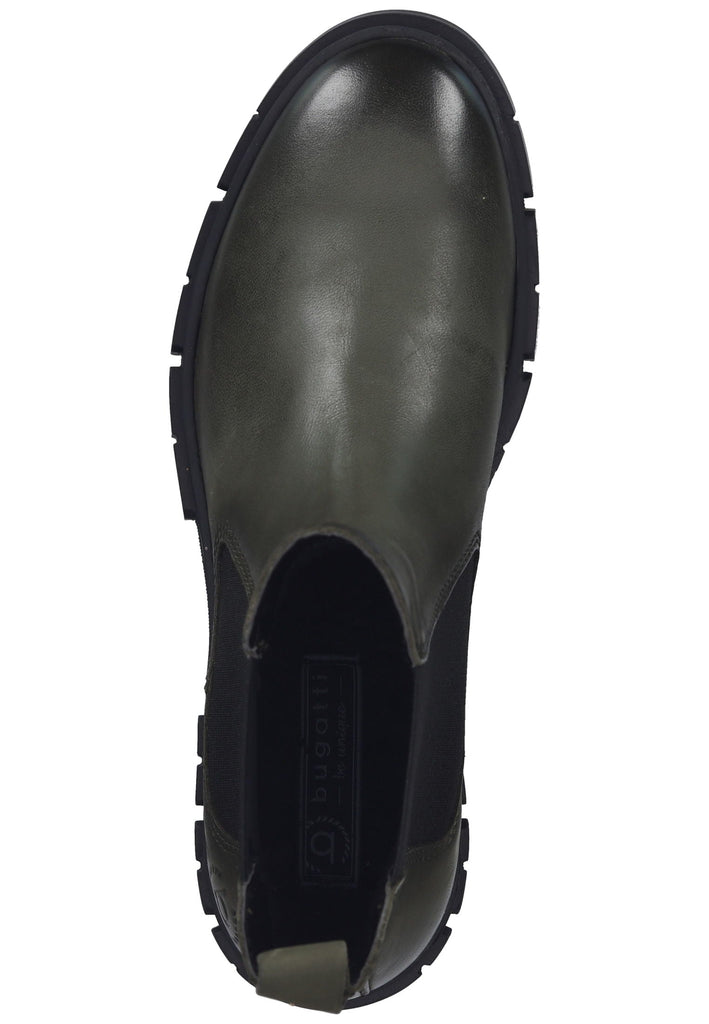 Bugatti Stiefelette Nubukleder Grün/Schwarz