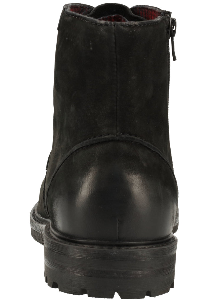 Bugatti Stiefelette Nubukleder Schwarz