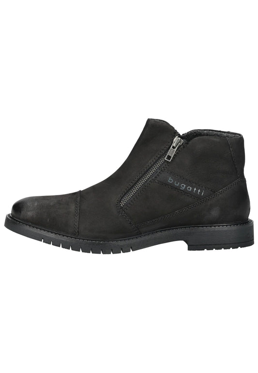 Bugatti Stiefelette Nubukleder Schwarz