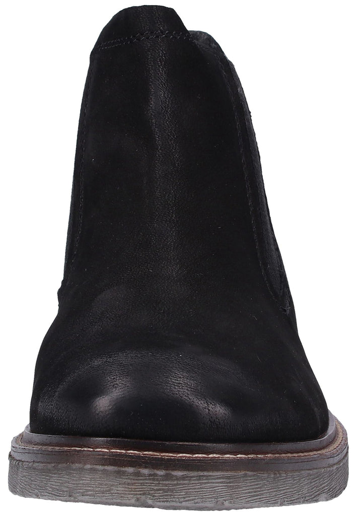 Bugatti Stiefelette Nubukleder Schwarz Warmfutter