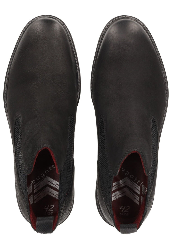 Bugatti Stiefelette Nubukleder/Textil Schwarz