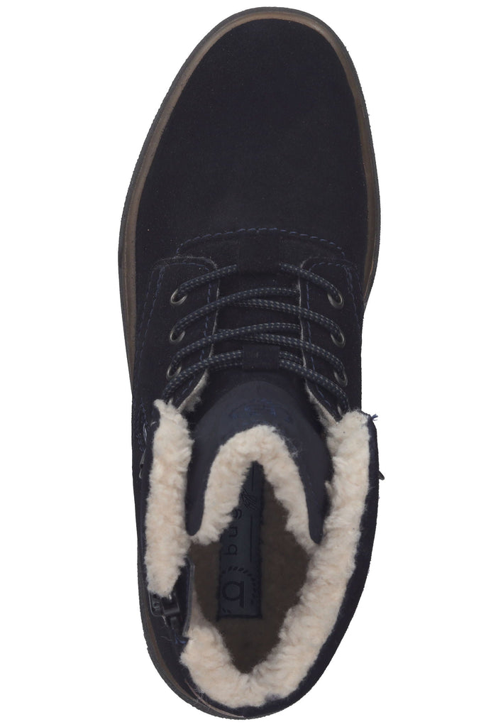 Bugatti Stiefelette Veloursleder Dunkelblau Warmfutter