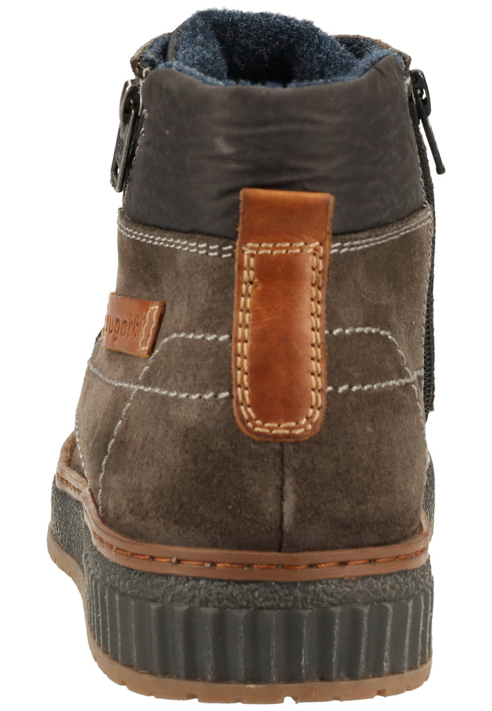 Bugatti Stiefelette Veloursleder Dunkelgrau