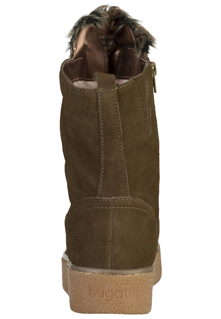 Bugatti Stiefelette Veloursleder Dunkelgrün