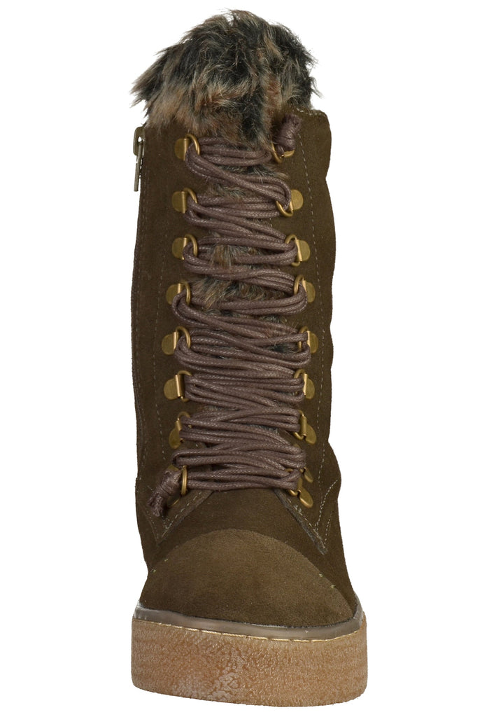 Bugatti Stiefelette Veloursleder Dunkelgrün