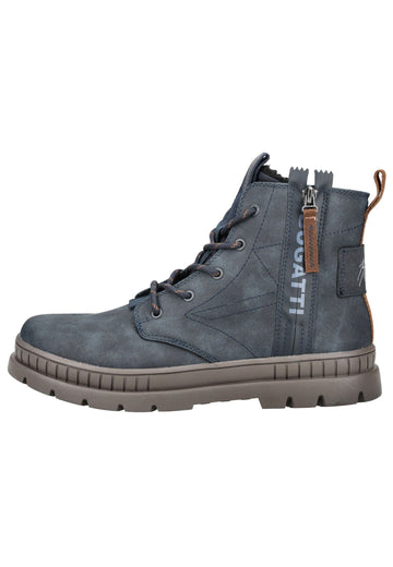 Stiefeletten Bugatti Stiefelette Lederimitat Dunkelblau Warmfutter