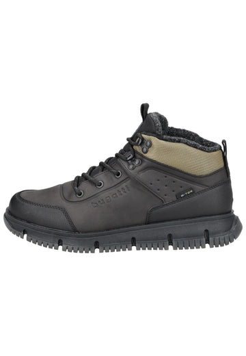 Stiefeletten Bugatti Stiefelette Lederimitat Dunkelgrau/Grün Warmfutter