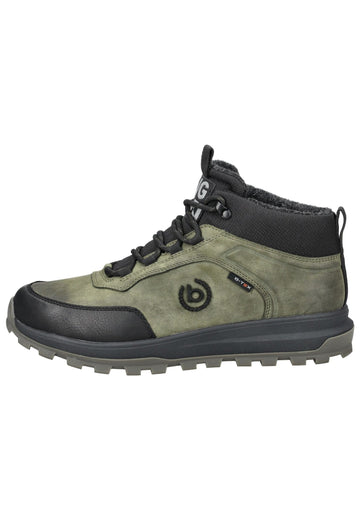 Stiefeletten Bugatti Stiefelette Lederimitat Dunkelgrün Warmfutter