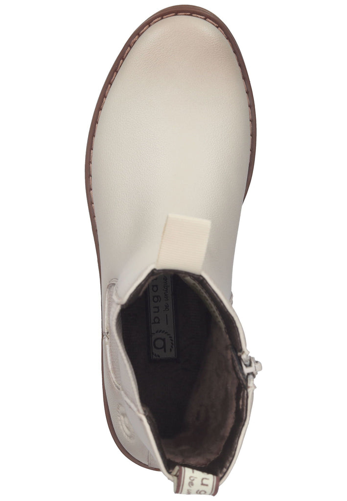 Stiefeletten Bugatti Stiefelette Lederimitat/Textil Beige