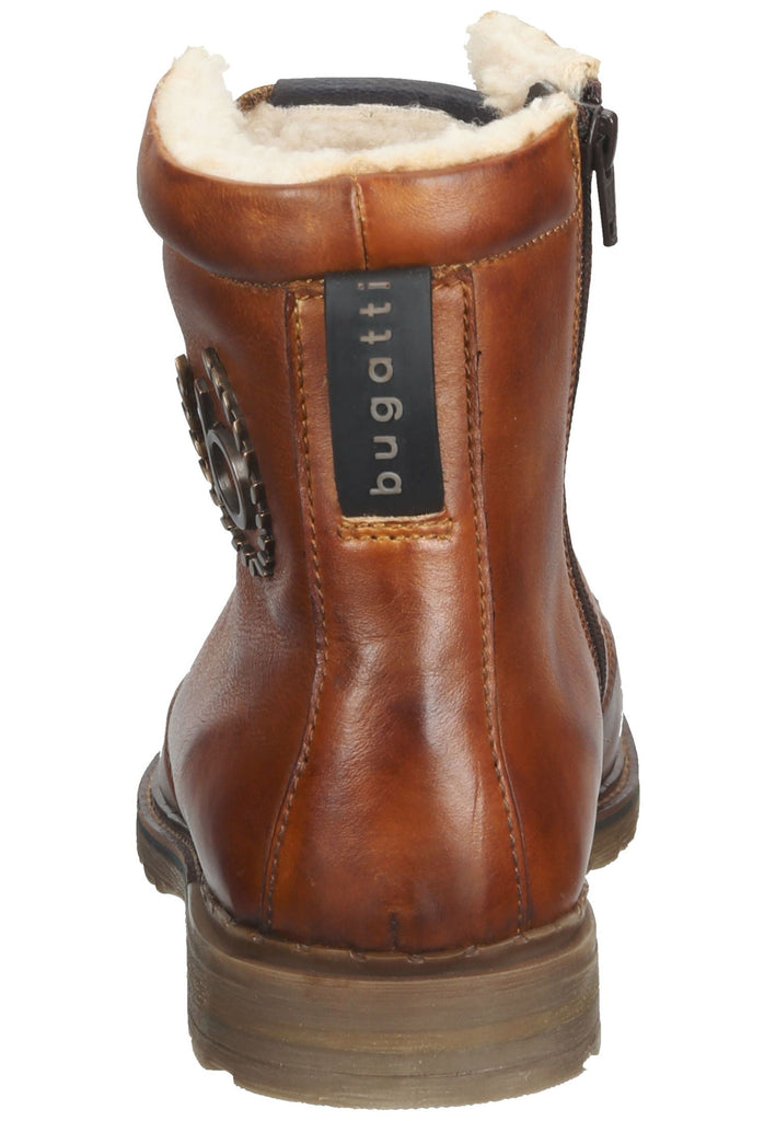 Stiefeletten Bugatti Stiefelette Nappaleder Cognac Warmfutter