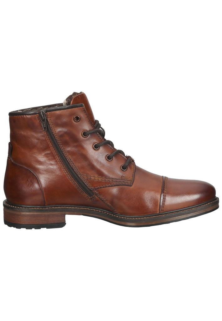Stiefeletten Bugatti Stiefelette Nappaleder Cognac Warmfutter