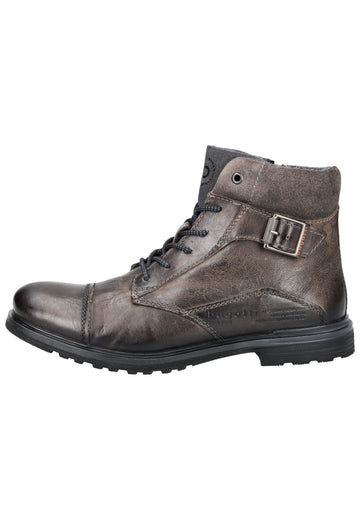 Stiefeletten Bugatti Stiefelette Nubukleder Dunkelgrau Warmfutter