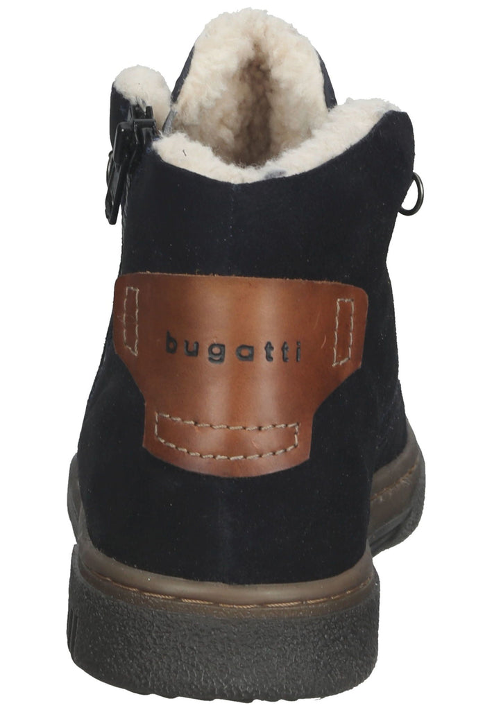 Stiefeletten Bugatti Stiefelette Veloursleder Dunkelblau Warmfutter