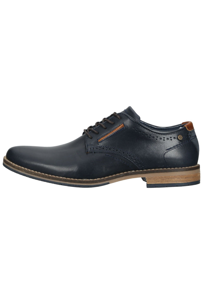 Halbschuhe Bullboxer Businessschuhe Glattleder Blau