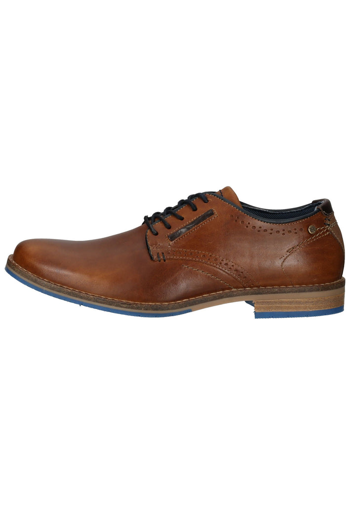 Halbschuhe Bullboxer Businessschuhe Glattleder Cognac
