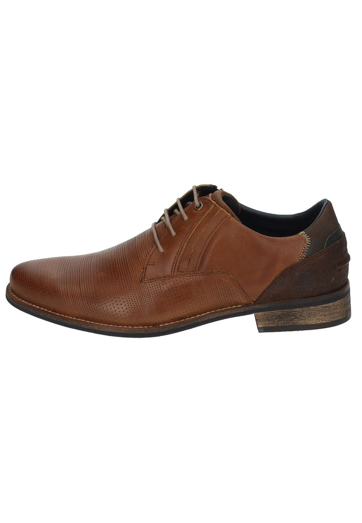 Halbschuhe Bullboxer Businessschuhe Leder Cognac