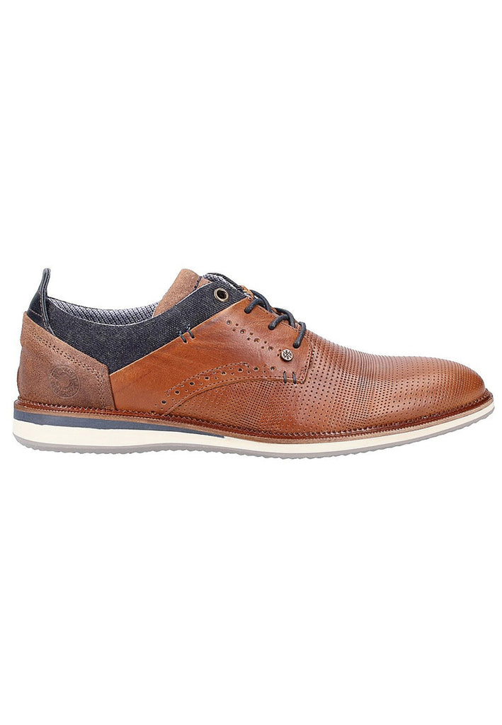 Bullboxer Halbschuhe Leder/Textil Cognac