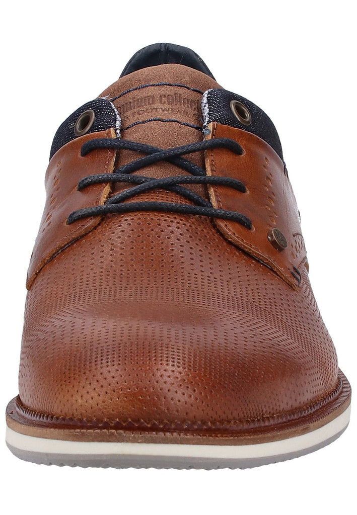 Bullboxer Halbschuhe Leder/Textil Cognac