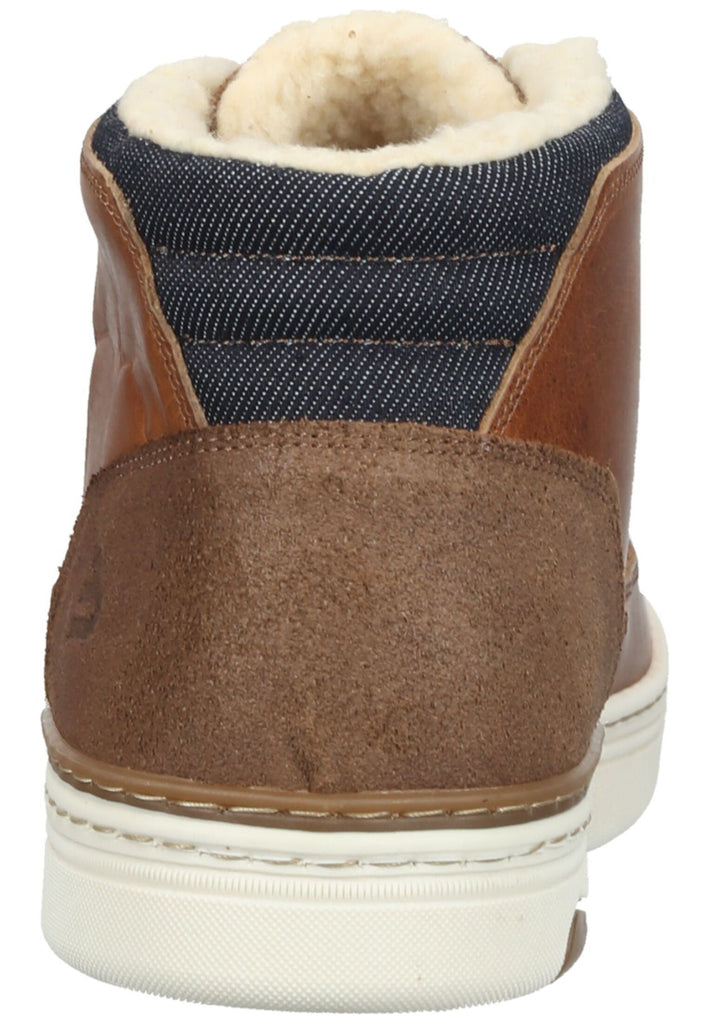 Bullboxer Halbschuhe Leder/Textil Cognac Warmfutter