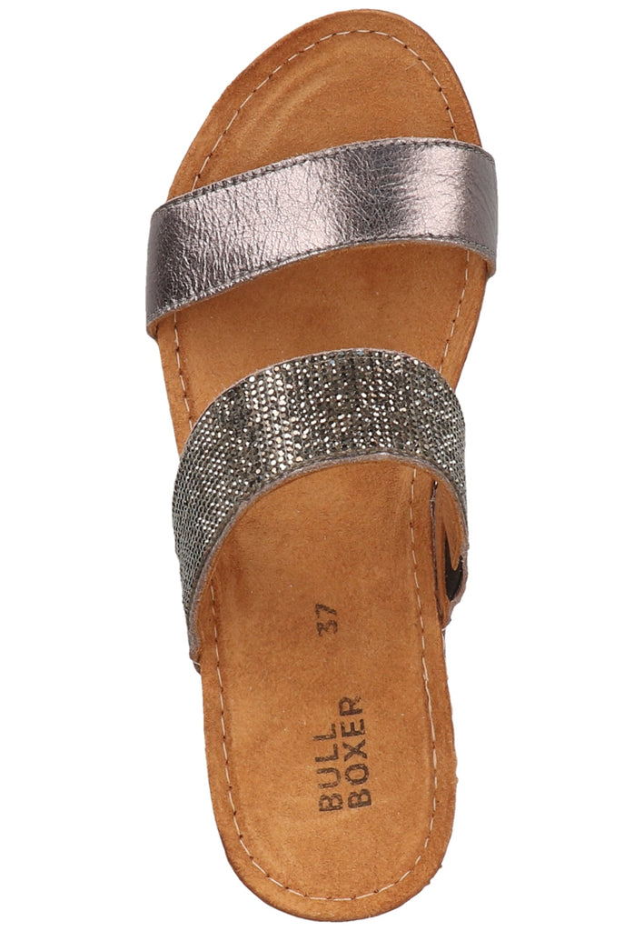 Bullboxer Pantoletten Leder Silber
