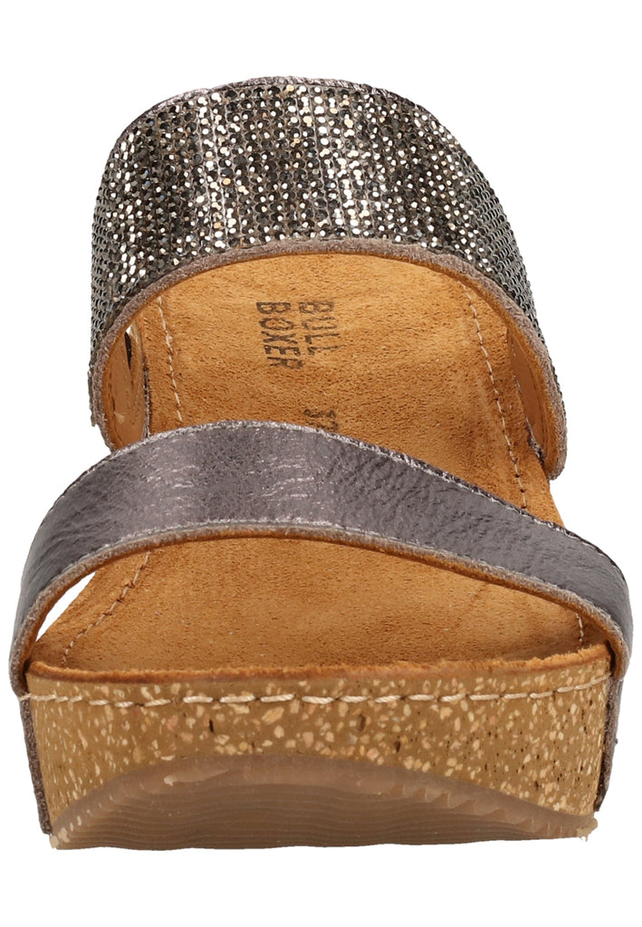 Bullboxer Pantoletten Leder Silber