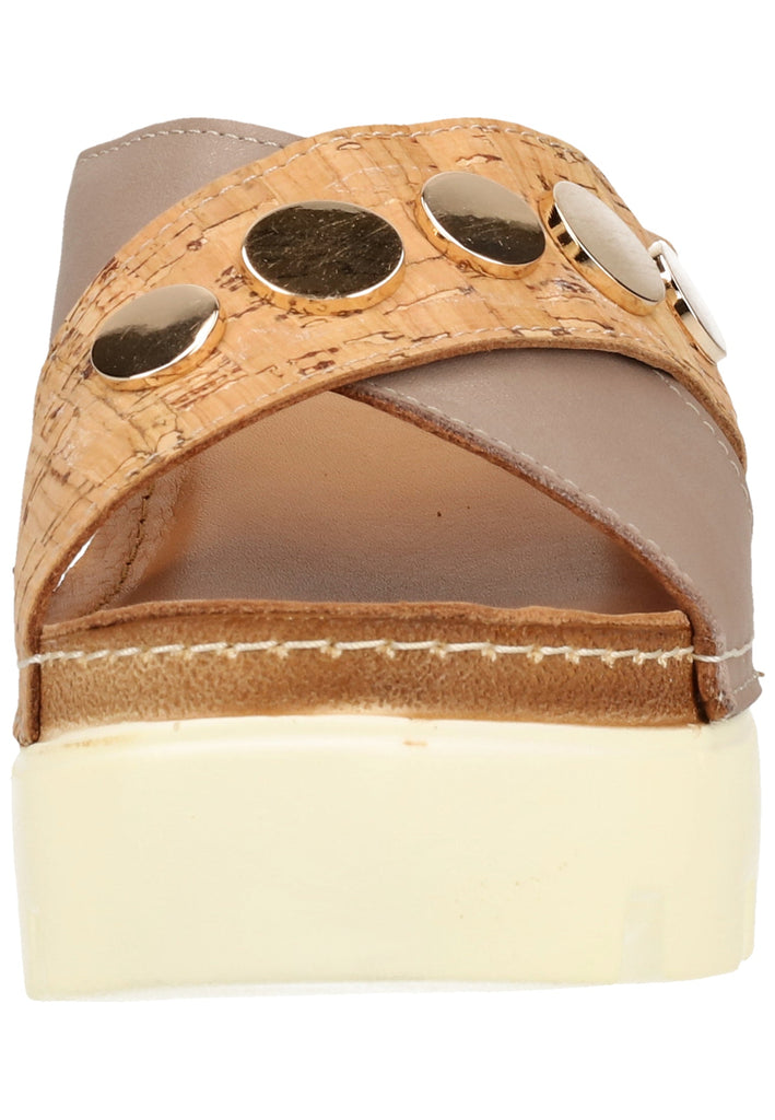 Bullboxer Pantoletten Leder Taupe