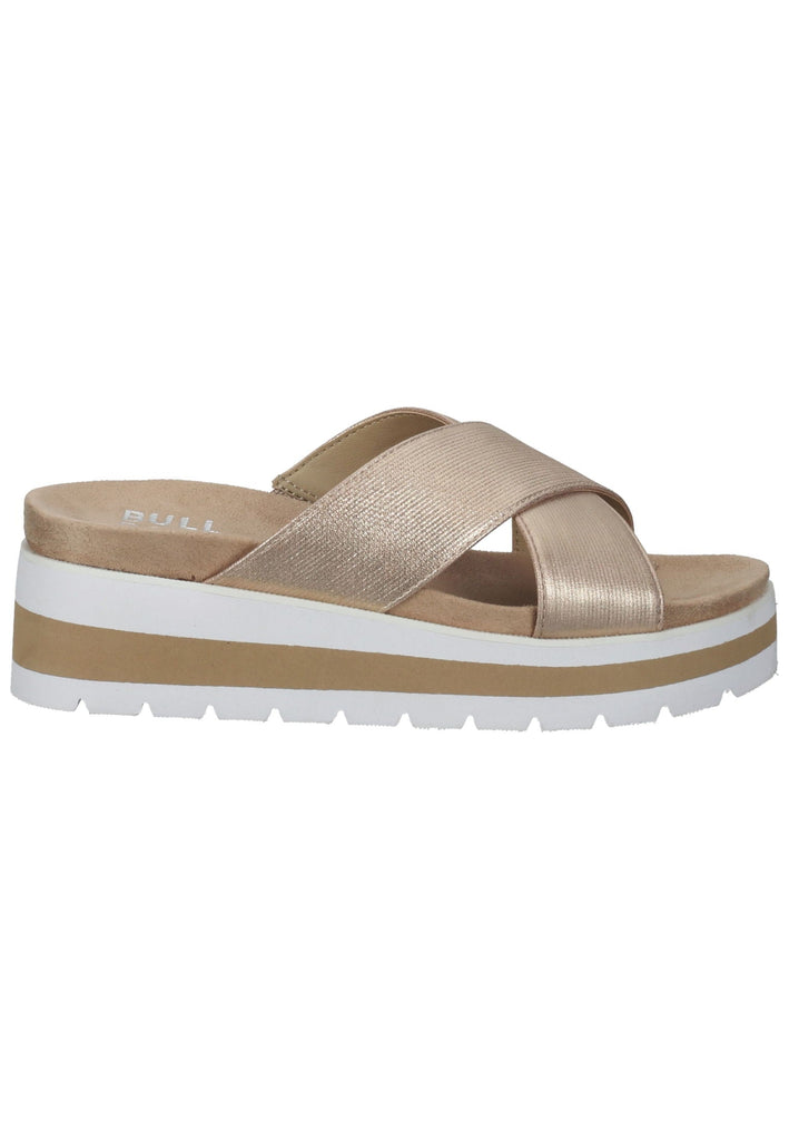 Bullboxer Pantoletten Lederimitat Gold