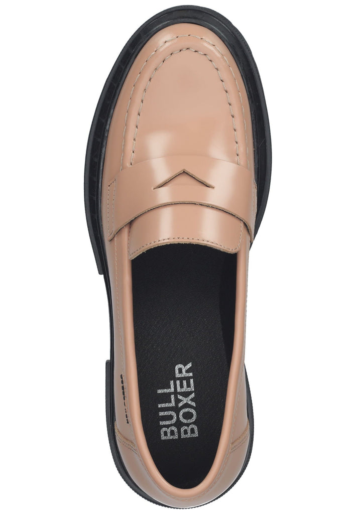 Bullboxer Slipper Leder Beige/Schwarz