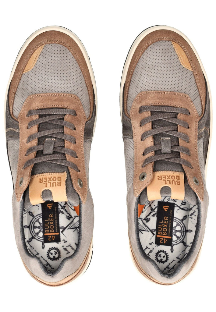 Bullboxer Sneaker Leder Grau/Braun