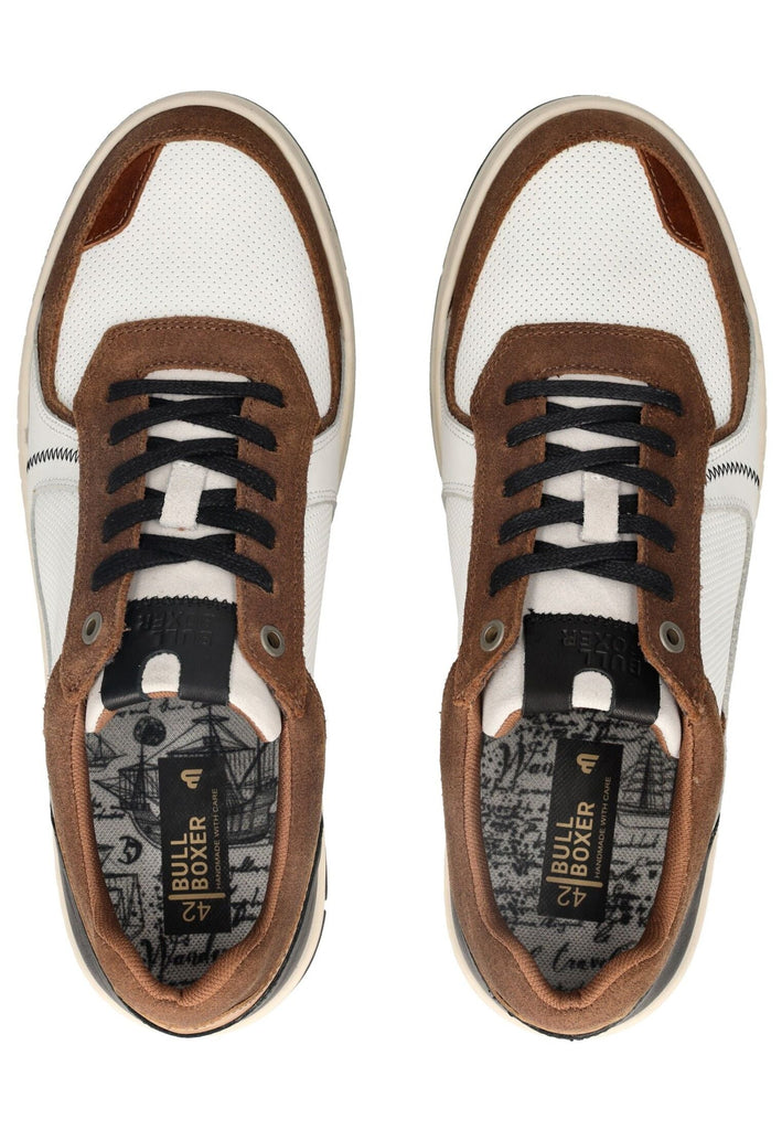 Bullboxer Sneaker Leder Weiß/Braun