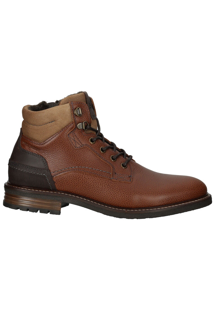 Bullboxer Stiefelette Leder Cognac Warmfutter
