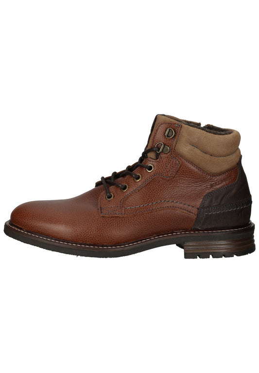 Bullboxer Stiefelette Leder Cognac Warmfutter