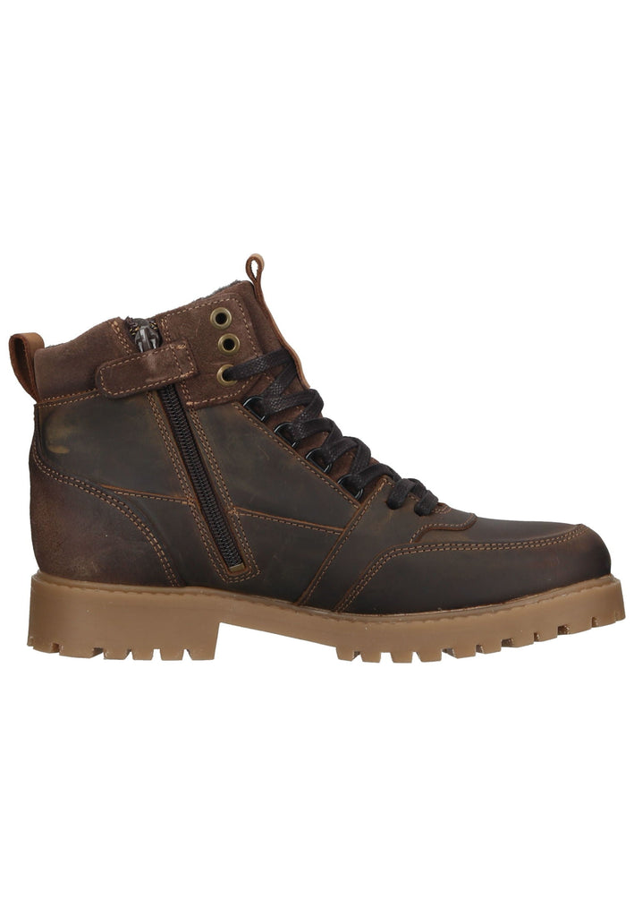 Bullboxer Stiefelette Leder Cognac Warmfutter