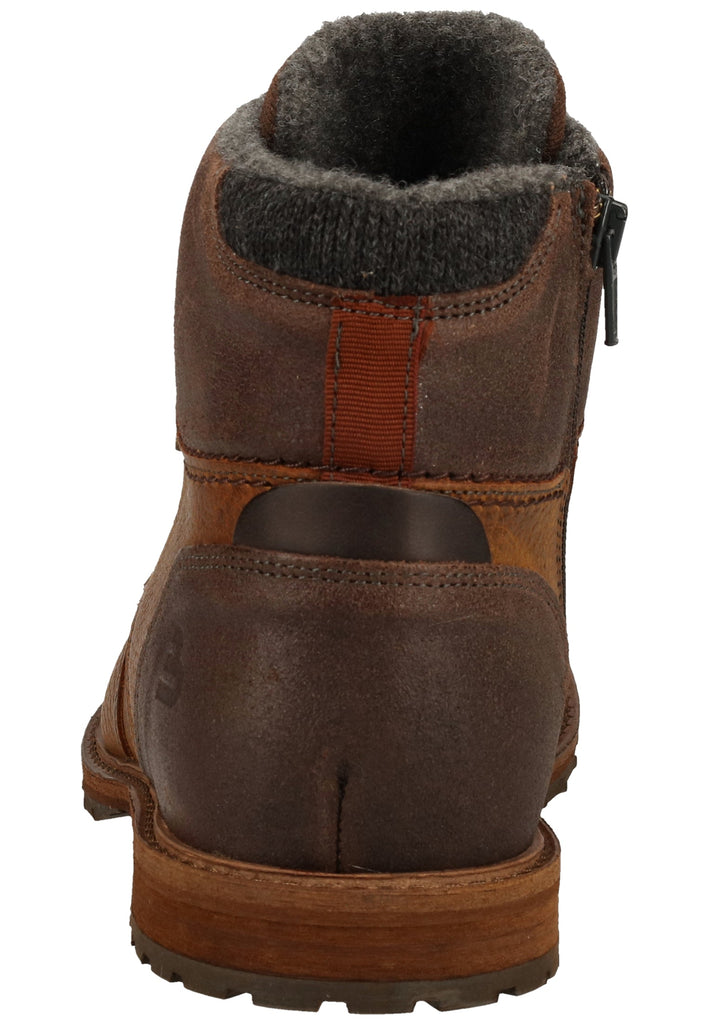 Bullboxer Stiefelette Leder Cognac Warmfutter