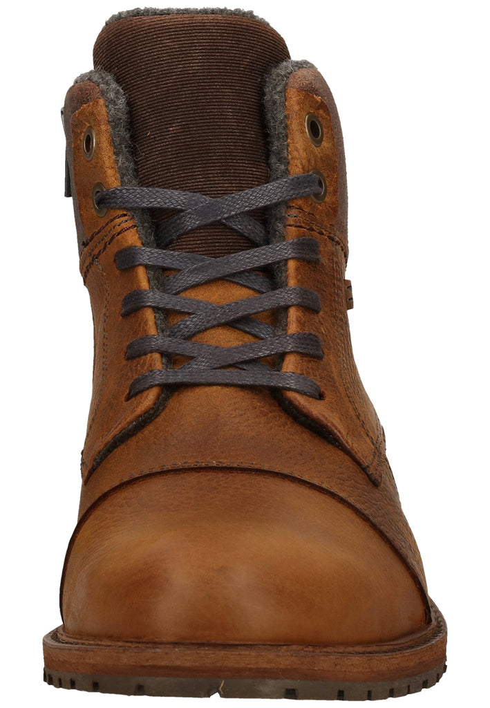 Bullboxer Stiefelette Leder Cognac Warmfutter