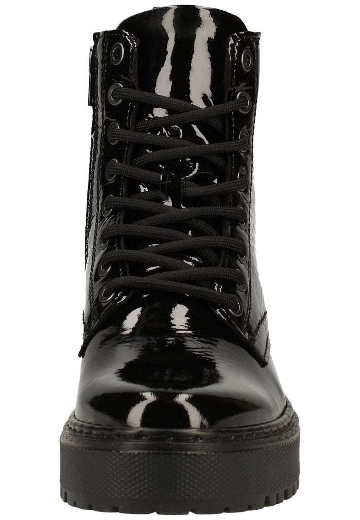 Bullboxer Stiefelette Leder Schwarz Lack