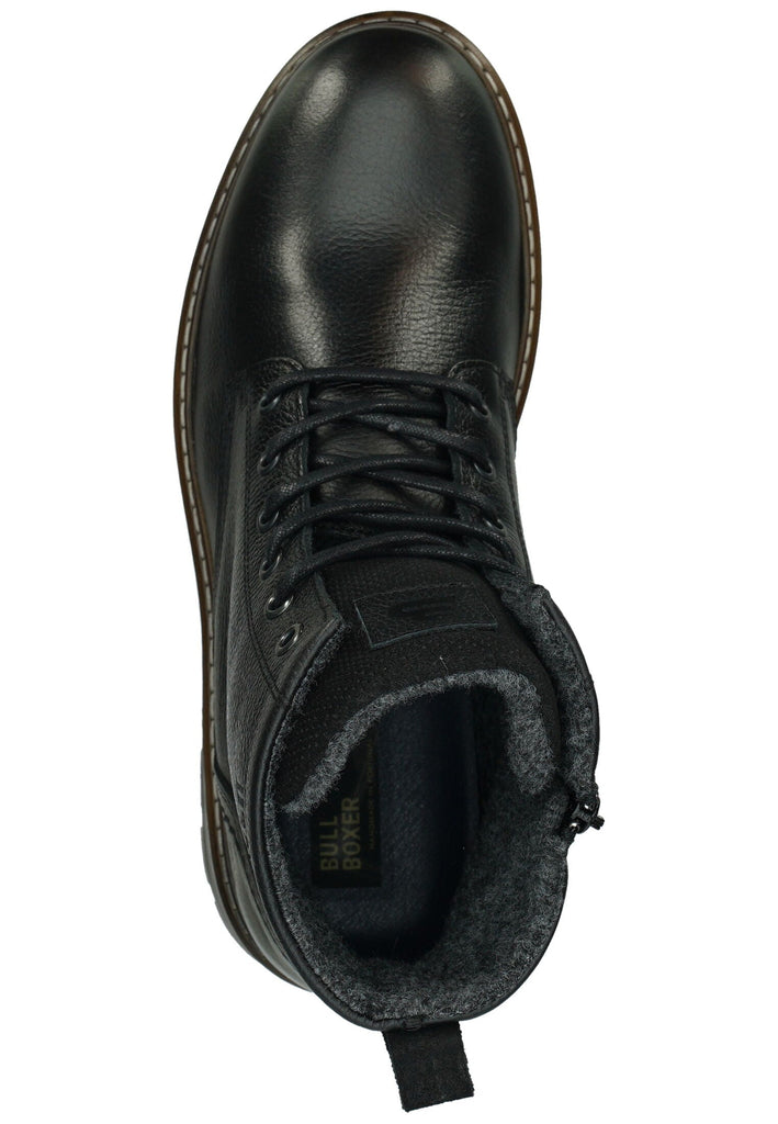 Bullboxer Stiefelette Leder Schwarz Warmfutter
