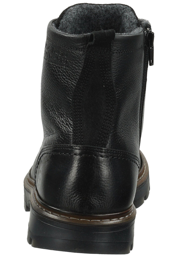 Bullboxer Stiefelette Leder Schwarz Warmfutter